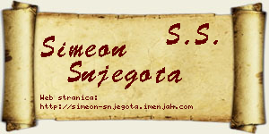 Simeon Šnjegota vizit kartica